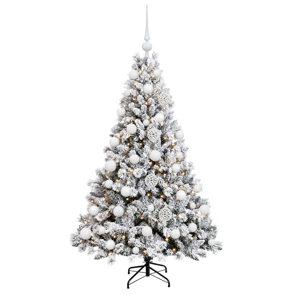 vidaXL Sztuczna choinka z bombkami 120 cm 150 LED Ciepła biel