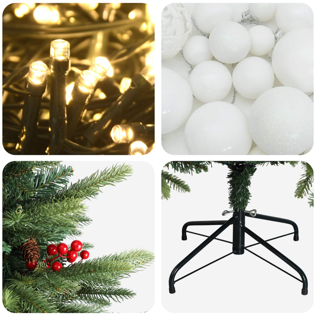 vidaXL Sztuczna choinka z bombką 120 cm 150 LED Ciepła biel