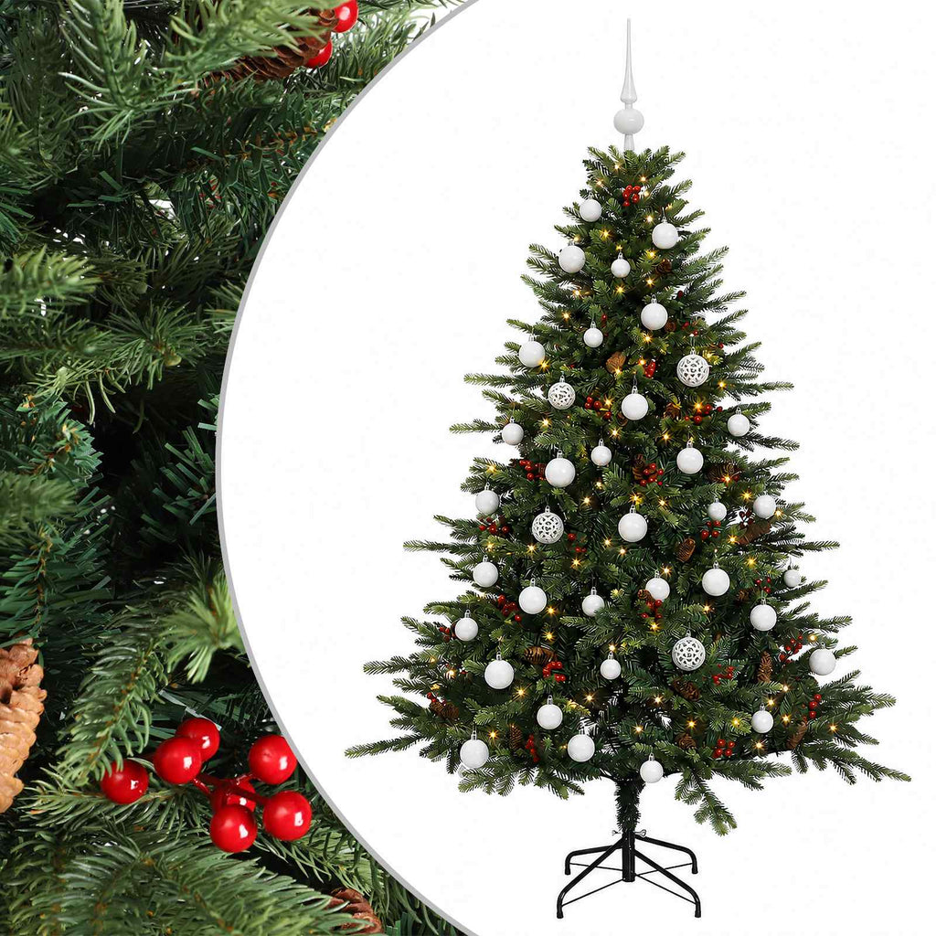 vidaXL Sztuczna choinka z bombką 150 cm 150 LED Ciepła biel
