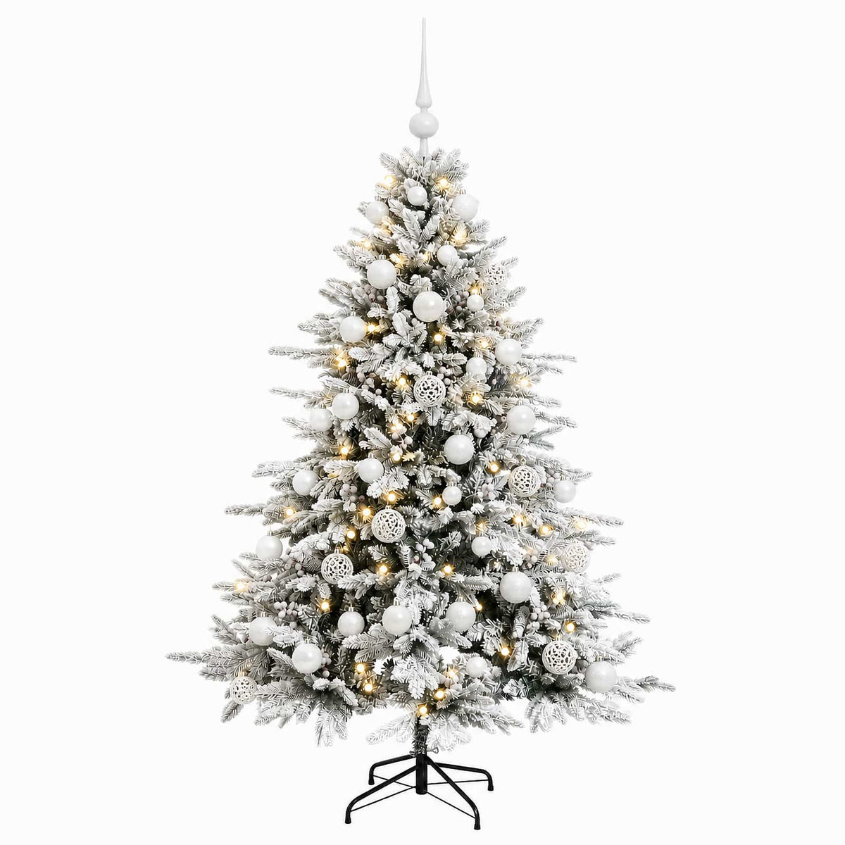 vidaXL Sztuczna choinka z bombką 150 cm 150 LED Ciepła biel