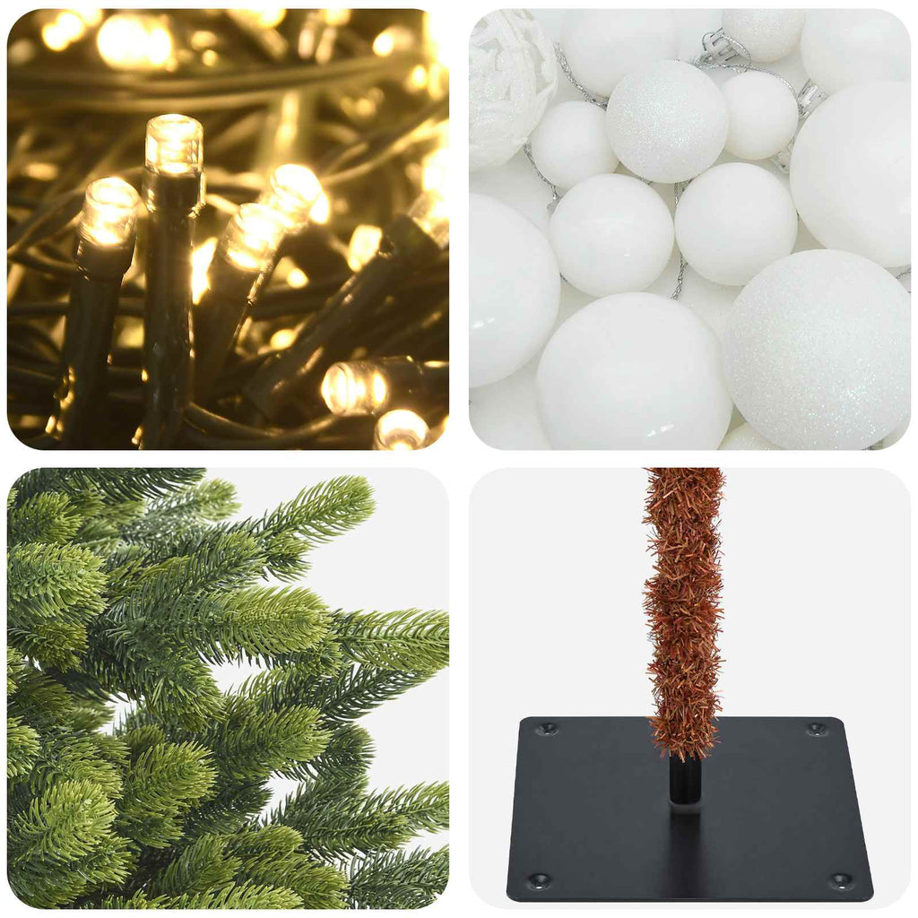 vidaXL Sztuczna choinka z bombką 120 cm 150 LED Ciepła biel