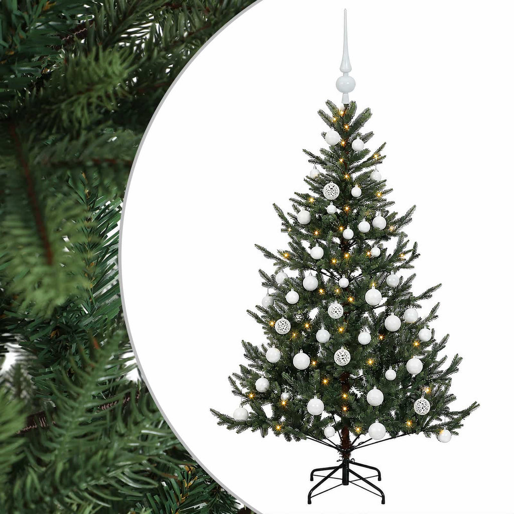 vidaXL Sztuczna choinka z bombką 120 cm 150 LED Ciepła biel