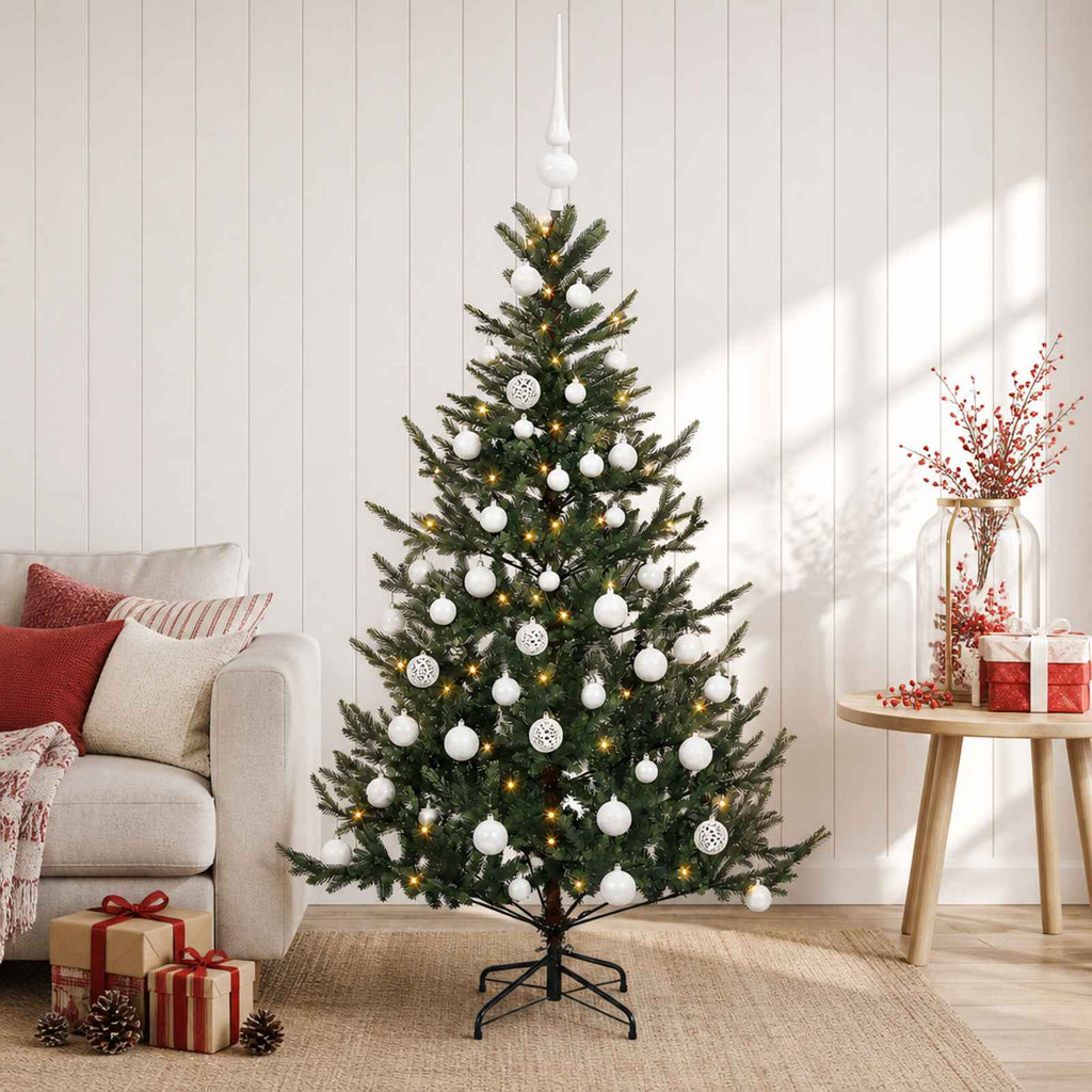 vidaXL Sztuczna choinka z bombką 150 cm 150 LED Ciepła biel