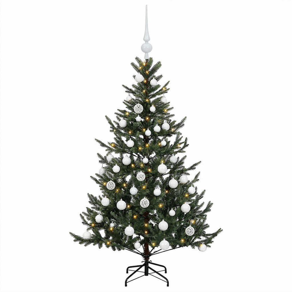 vidaXL Sztuczna choinka z bombką 150 cm 150 LED Ciepła biel