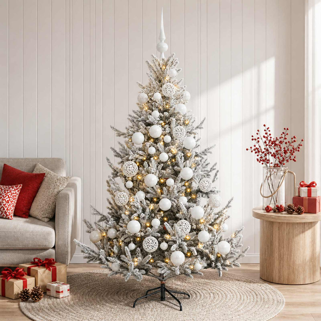 vidaXL Sztuczna choinka z bombką 150 cm 150 LED Ciepła biel
