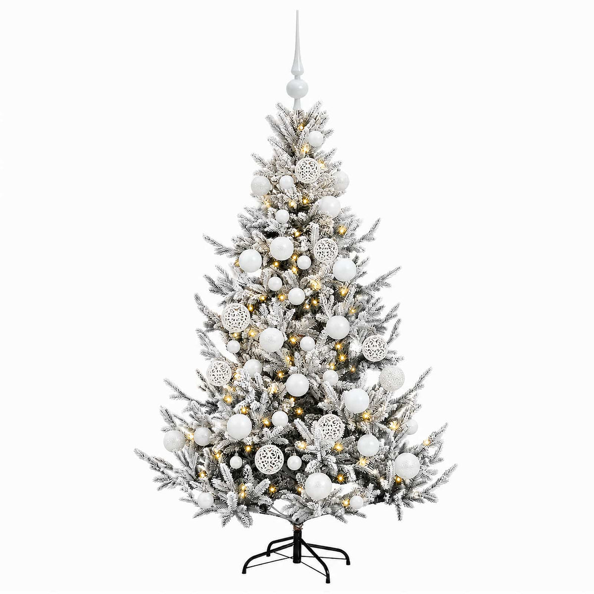 vidaXL Sztuczna choinka z bombką 150 cm 150 LED Ciepła biel