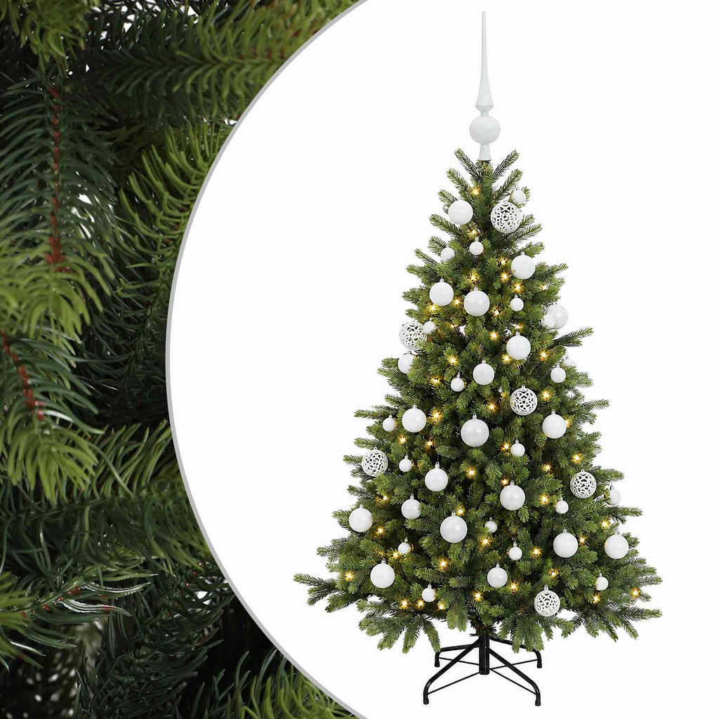 vidaXL Sztuczna choinka z bombką 150 cm 150 LED Ciepła biel
