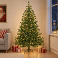vidaXL Sztuczna choinka z zawiasami 210 cm 300 LED Ciepła biel