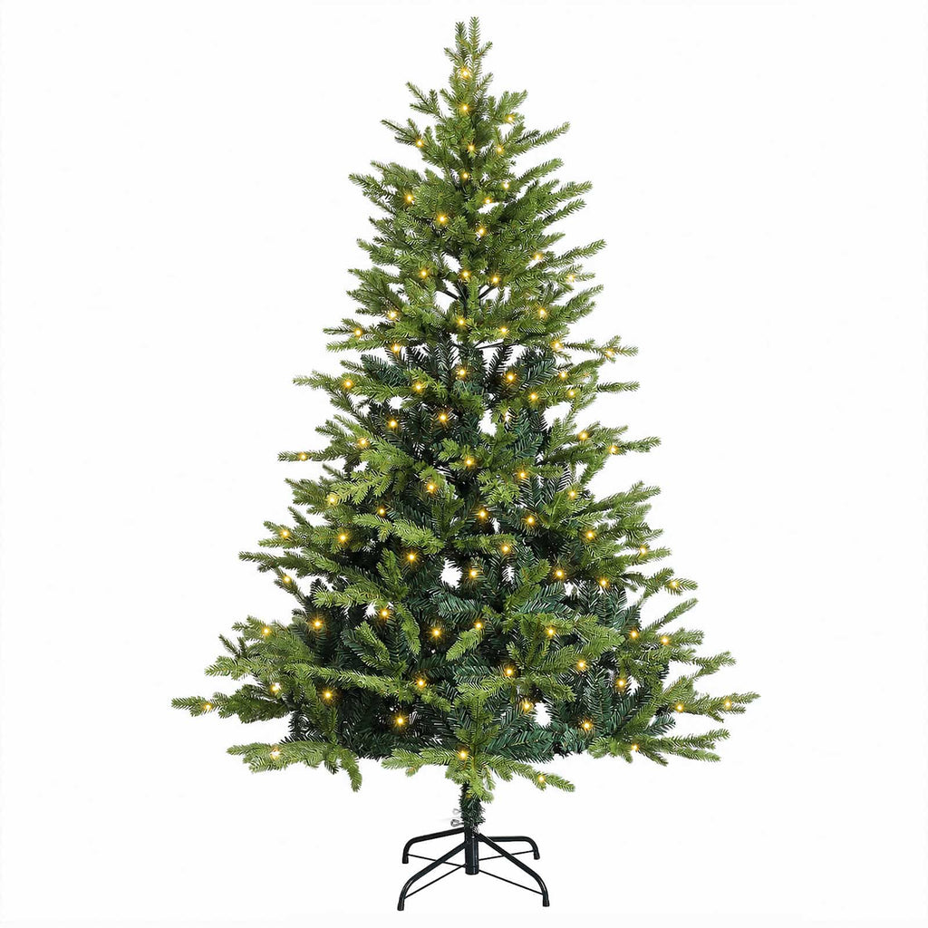vidaXL Sztuczna choinka z zawiasami 240 cm 300 LED Ciepła biel