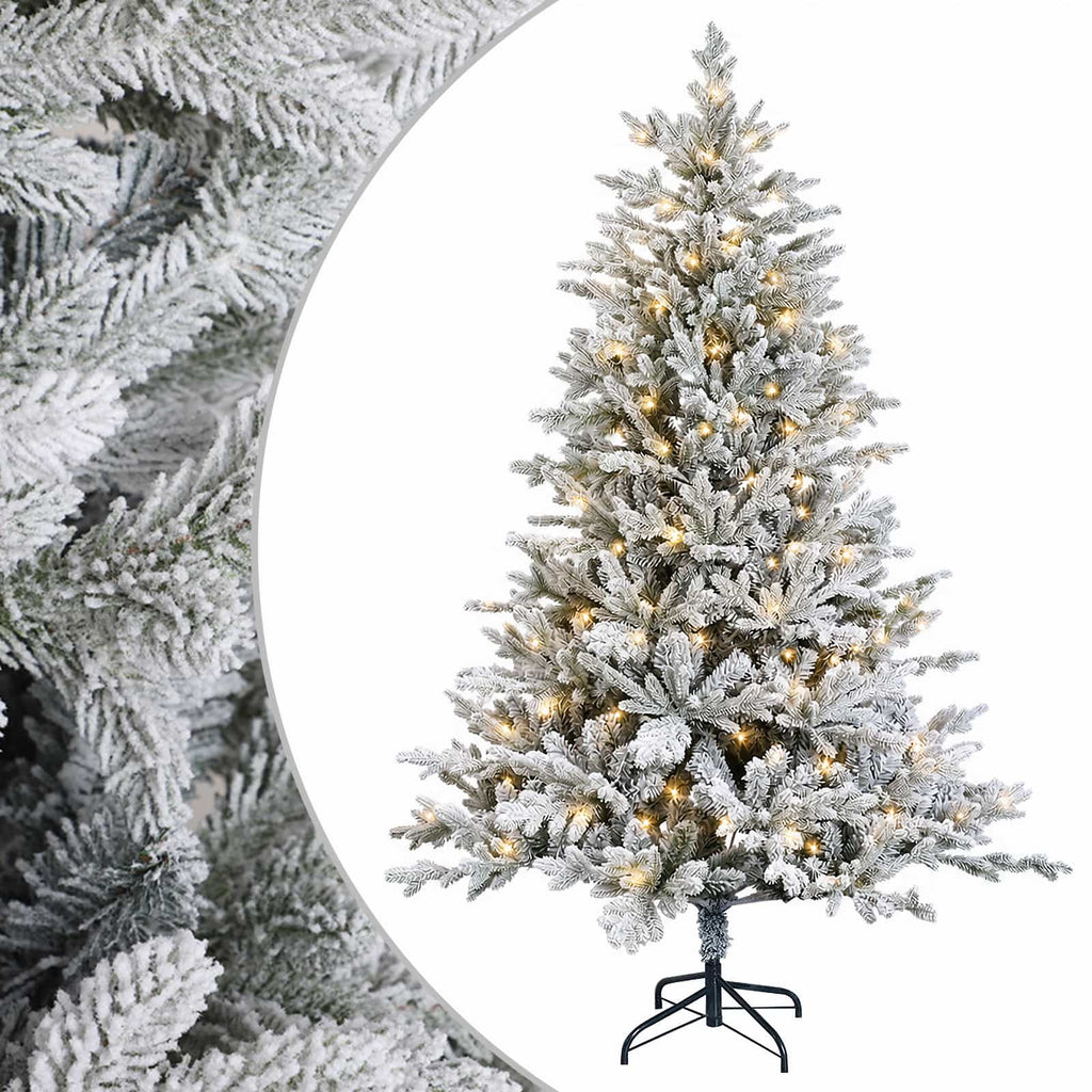 vidaXL Sztuczna choinka z zawiasami 240 cm 300 LED Ciepła biel