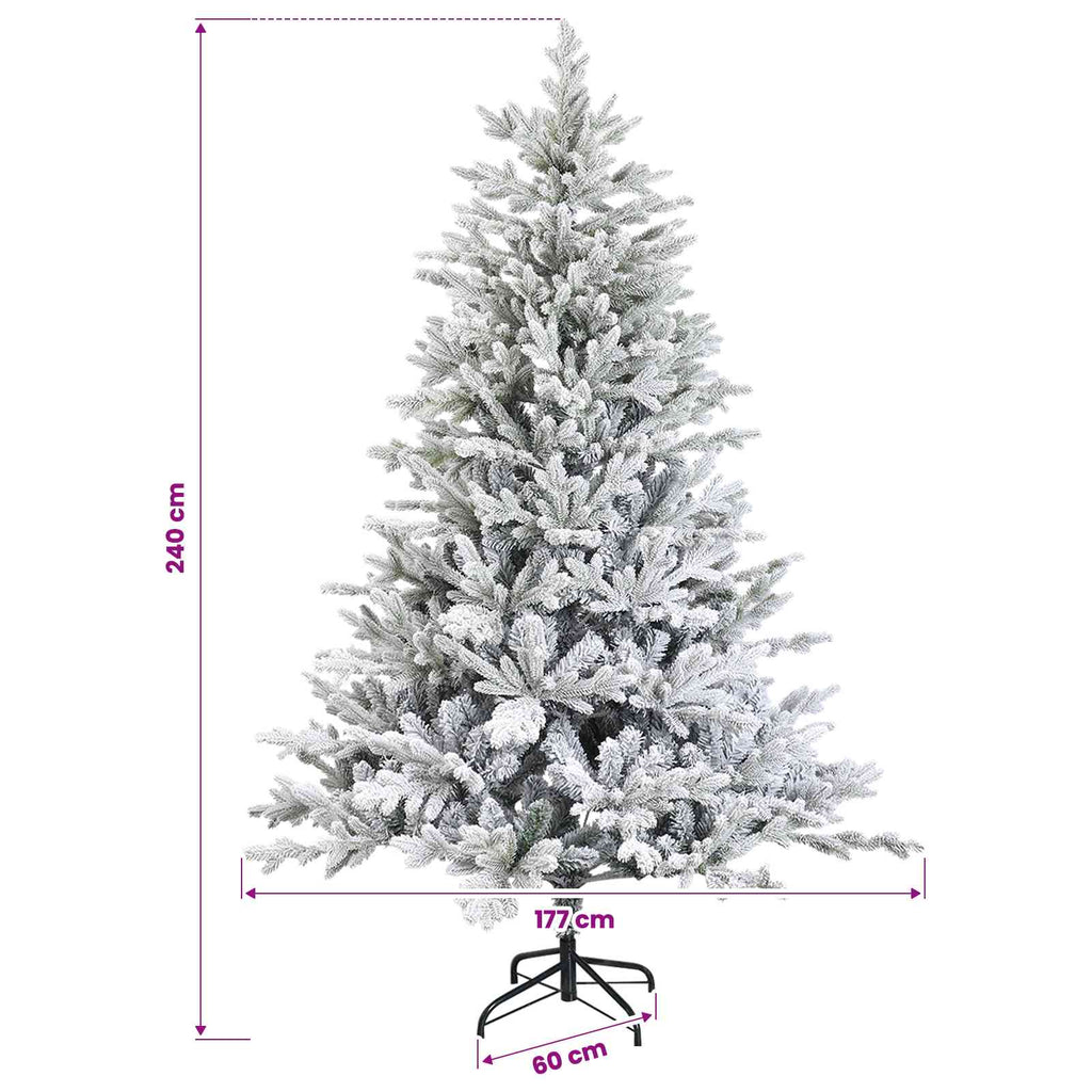 vidaXL Sztuczna choinka z zawiasami 240 cm 300 LED Ciepła biel
