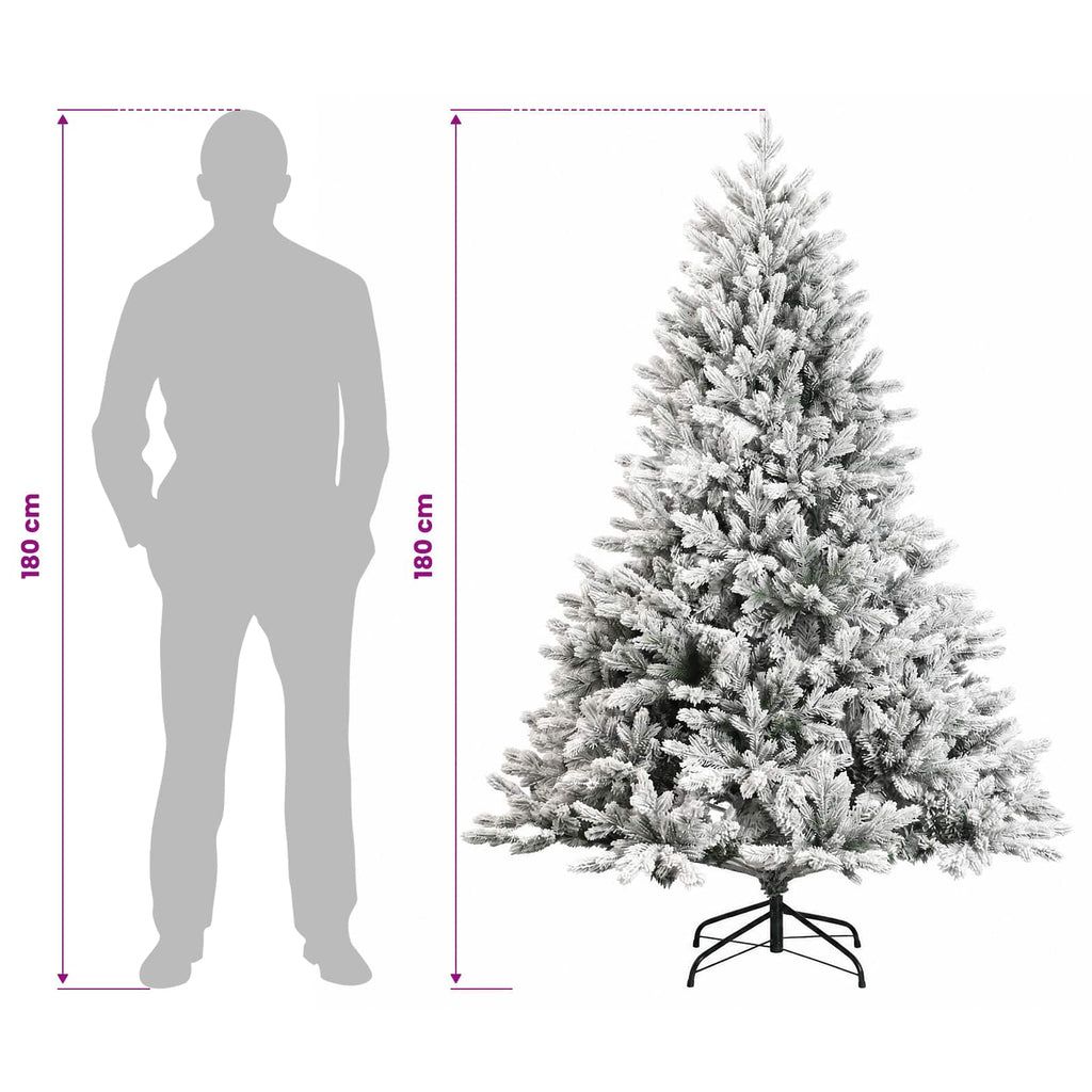 vidaXL Sztuczna choinka z zawiasami 180 cm 300 LED Ciepła biel