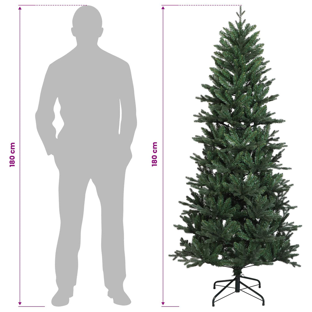 vidaXL Sztuczna choinka z zawiasami 180 cm 300 LED Ciepła biel