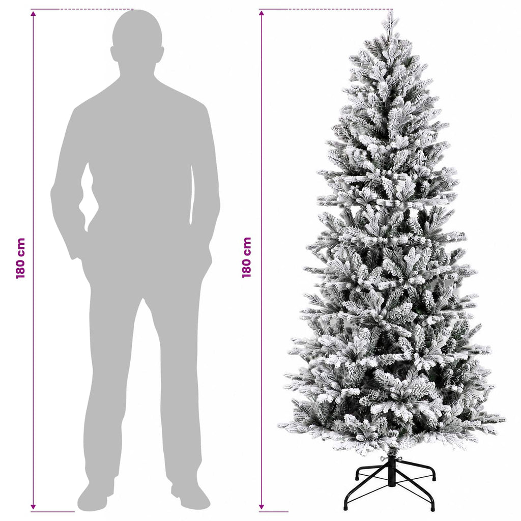 vidaXL Sztuczna choinka z zawiasami 180 cm 300 LED Ciepła biel