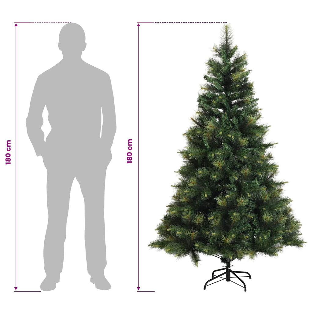 vidaXL Sztuczna choinka z zawiasami 180 cm 300 LED Ciepła biel