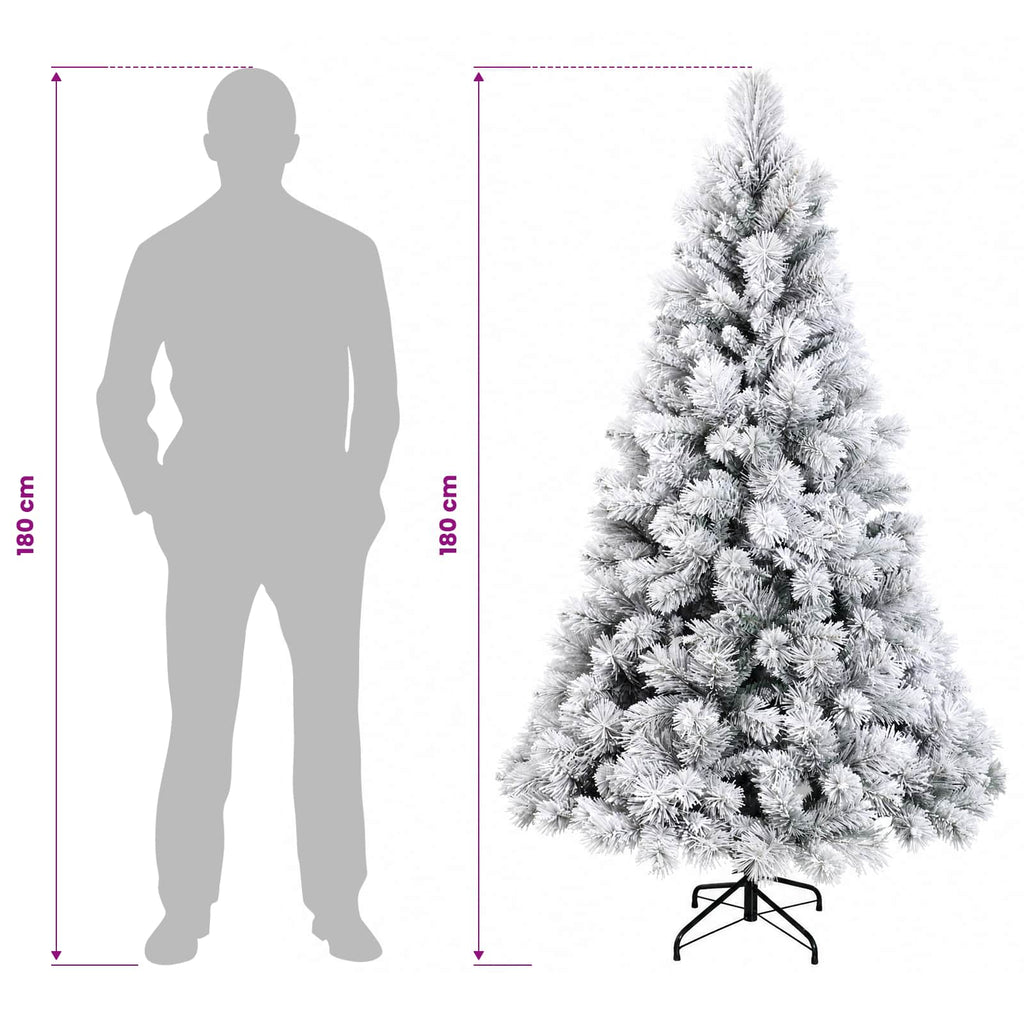 vidaXL Sztuczna choinka z zawiasami 180 cm 300 LED Ciepła biel