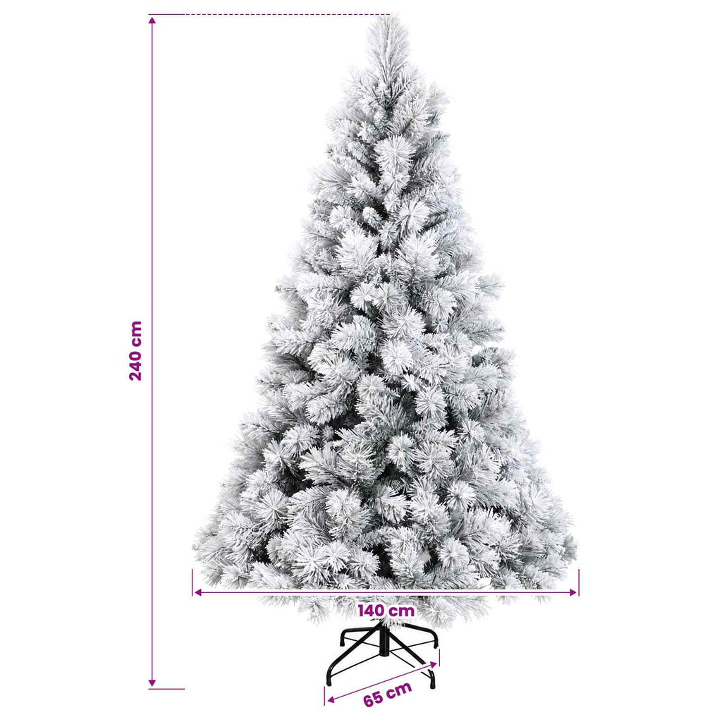 vidaXL Sztuczna choinka z zawiasami 240 cm 300 LED Ciepła biel