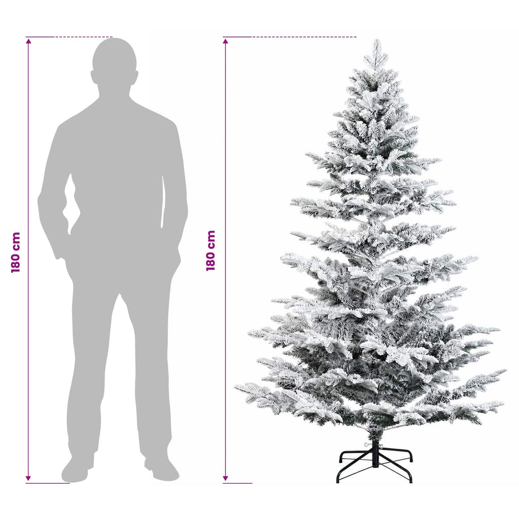 vidaXL Sztuczna choinka z zawiasami 180 cm 300 LED Ciepła biel