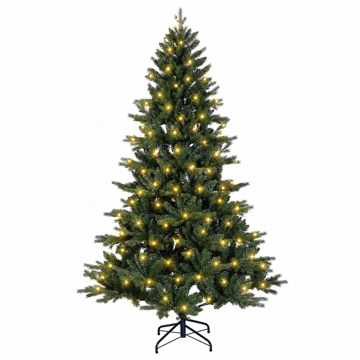 vidaXL Sztuczna choinka z zawiasami 180 cm 300 LED Ciepła biel
