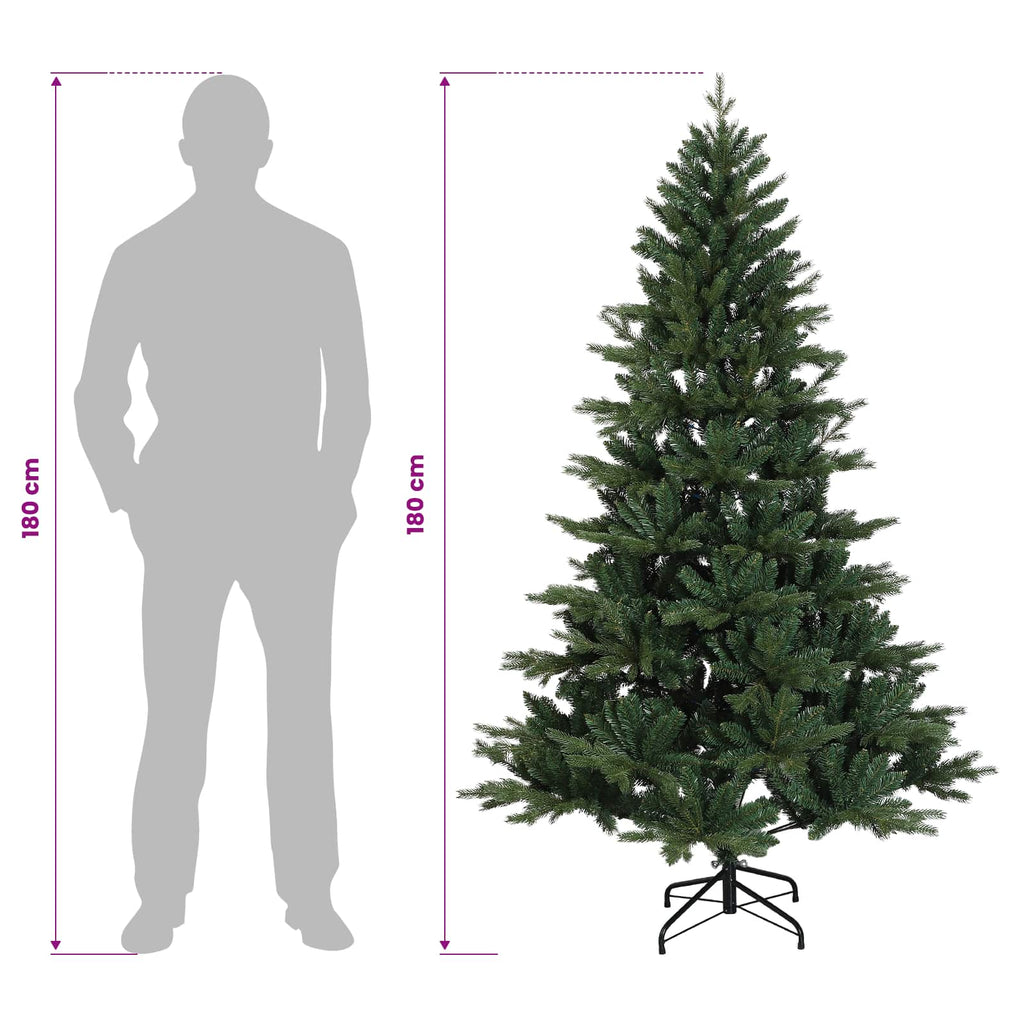 vidaXL Sztuczna choinka z zawiasami 180 cm 300 LED Ciepła biel