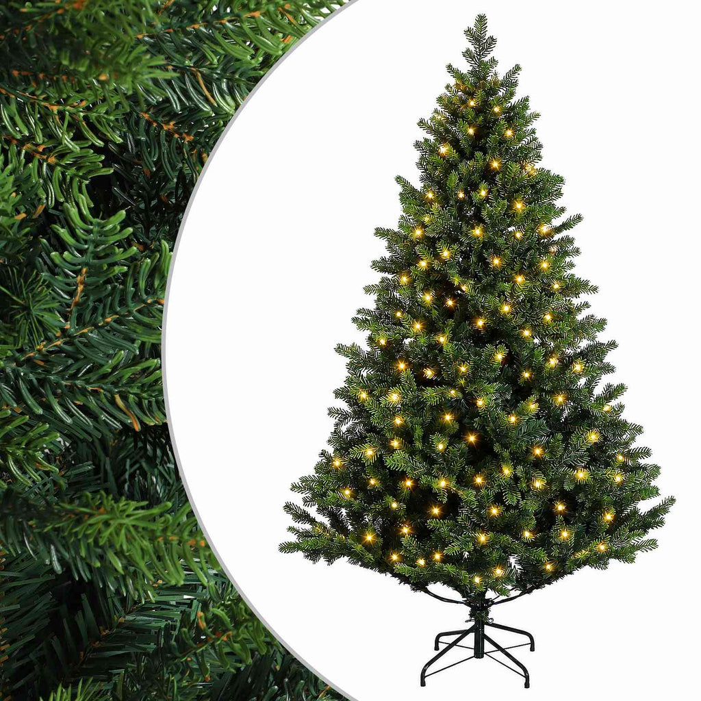 vidaXL Sztuczna choinka z zawiasami 240 cm 300 LED Ciepła biel