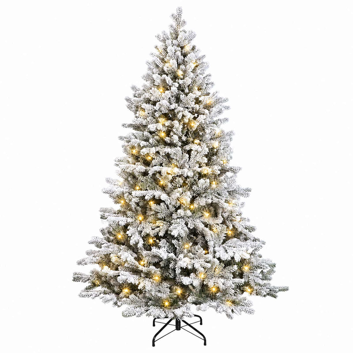 vidaXL Sztuczna choinka z zawiasami 210 cm 300 LED Ciepła biel