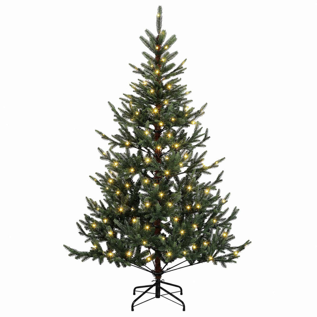 vidaXL Sztuczna choinka z zawiasami 210 cm 300 LED Ciepła biel