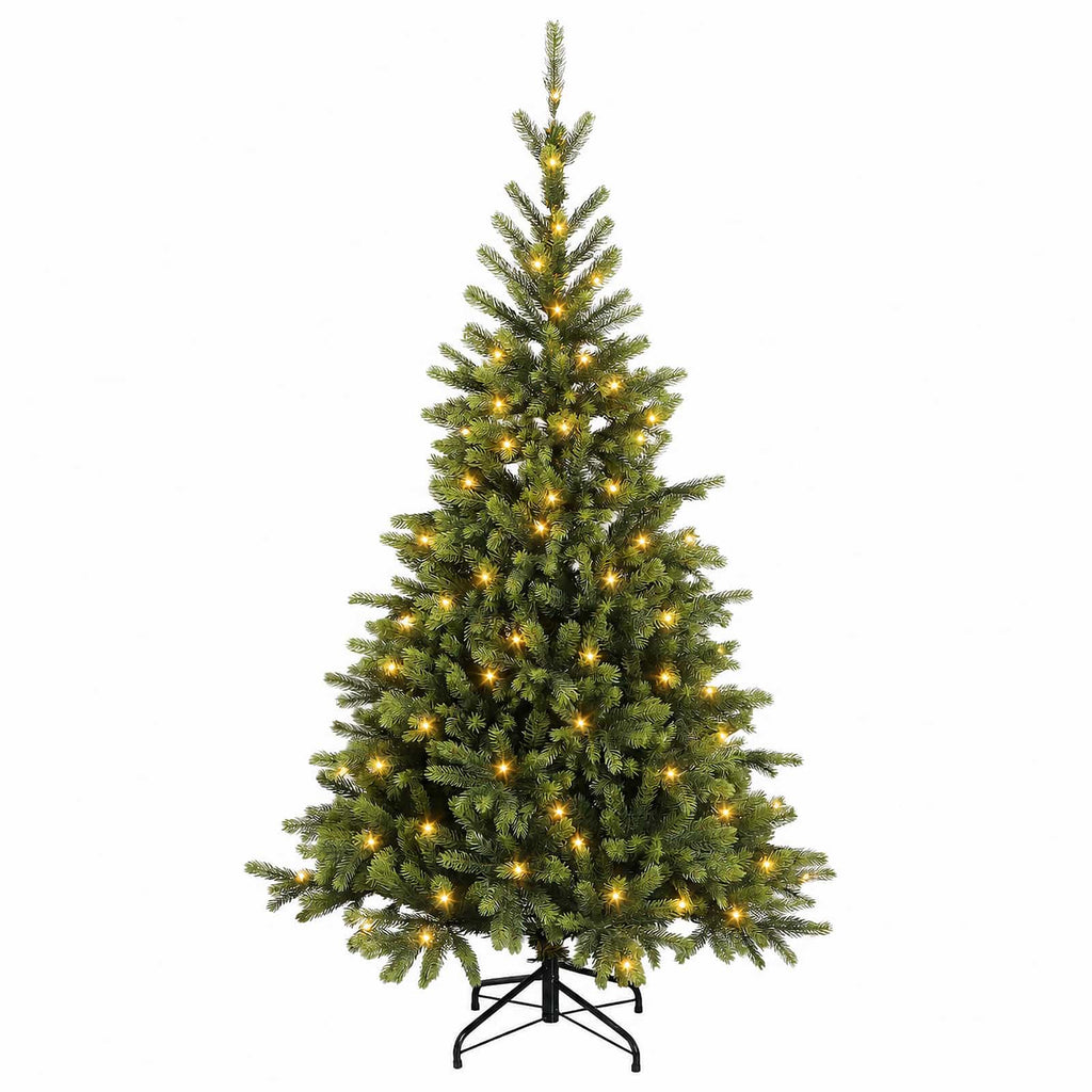 vidaXL Sztuczna choinka z zawiasami 240 cm 300 LED Ciepła biel