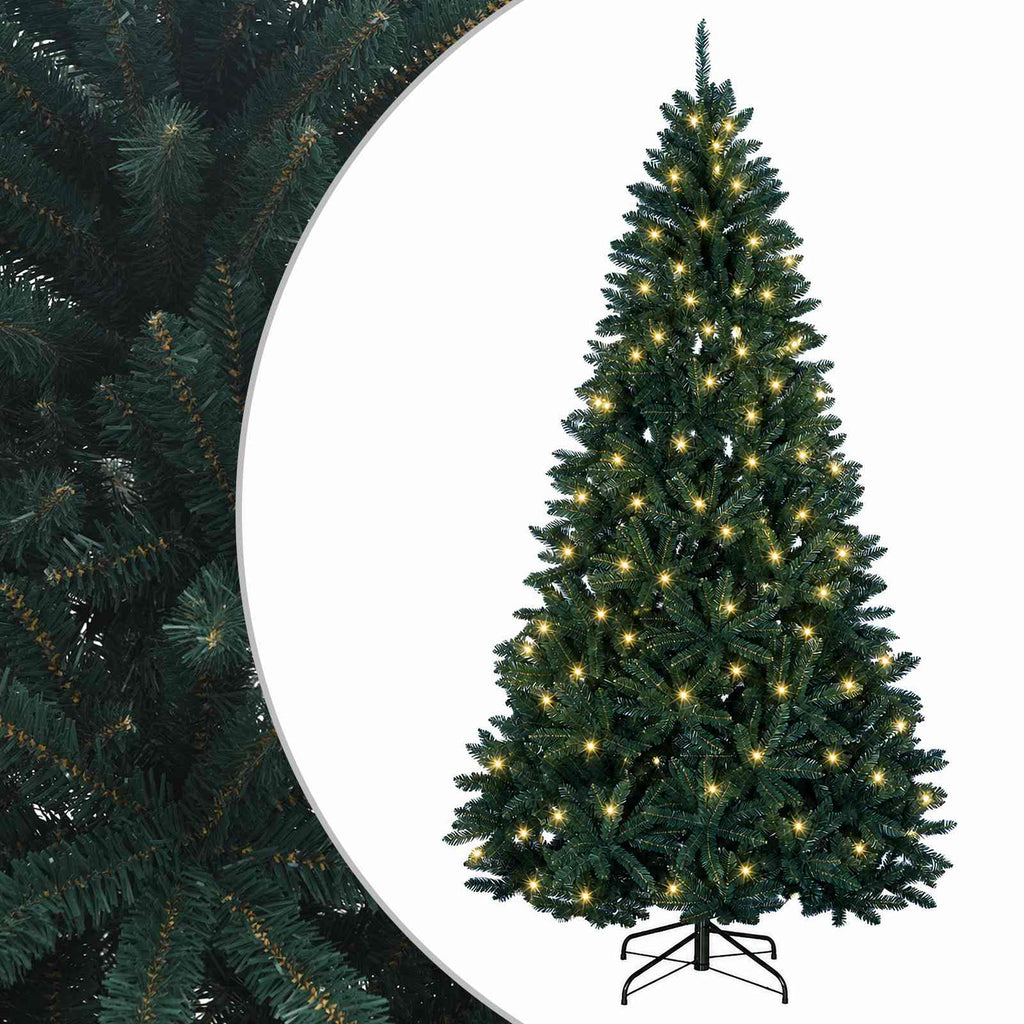 vidaXL Sztuczna choinka z zawiasami 240 cm 300 LED Ciepła biel