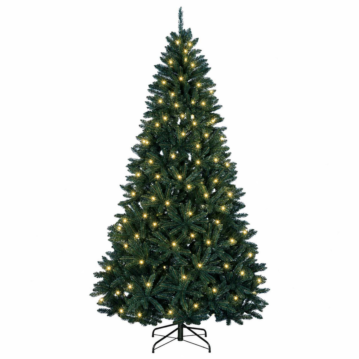 vidaXL Sztuczna choinka z zawiasami 240 cm 300 LED Ciepła biel