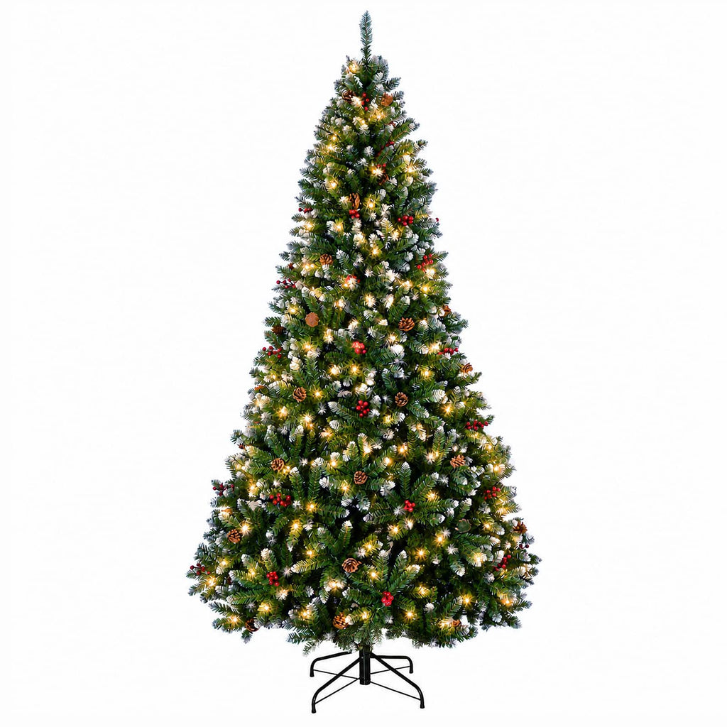 vidaXL Sztuczna choinka z zawiasami 210 cm 300 LED Ciepła biel