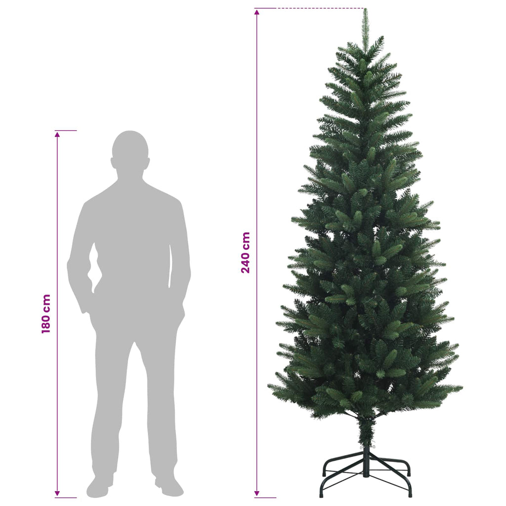 vidaXL Sztuczna choinka z zawiasami 240 cm 300 LED Ciepła biel