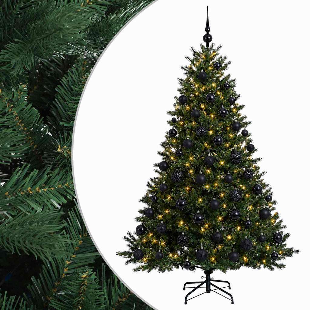 vidaXL Sztuczna choinka z bombką 180 cm 300 LED Ciepła biel