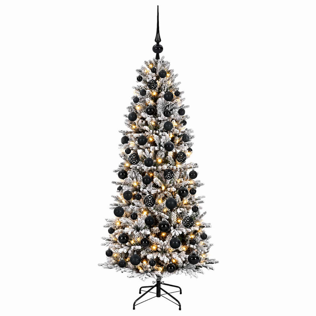 vidaXL Sztuczna choinka z bombką 240 cm 300 LED Ciepła biel PVC i PE