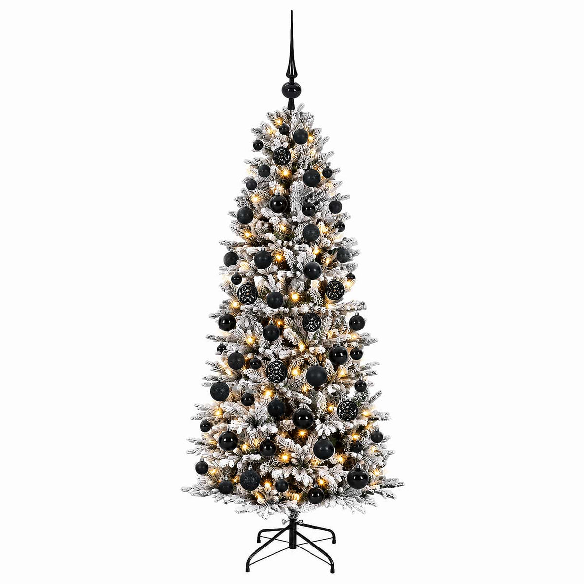 vidaXL Sztuczna choinka z bombką 240 cm 300 LED Ciepła biel PVC i PE
