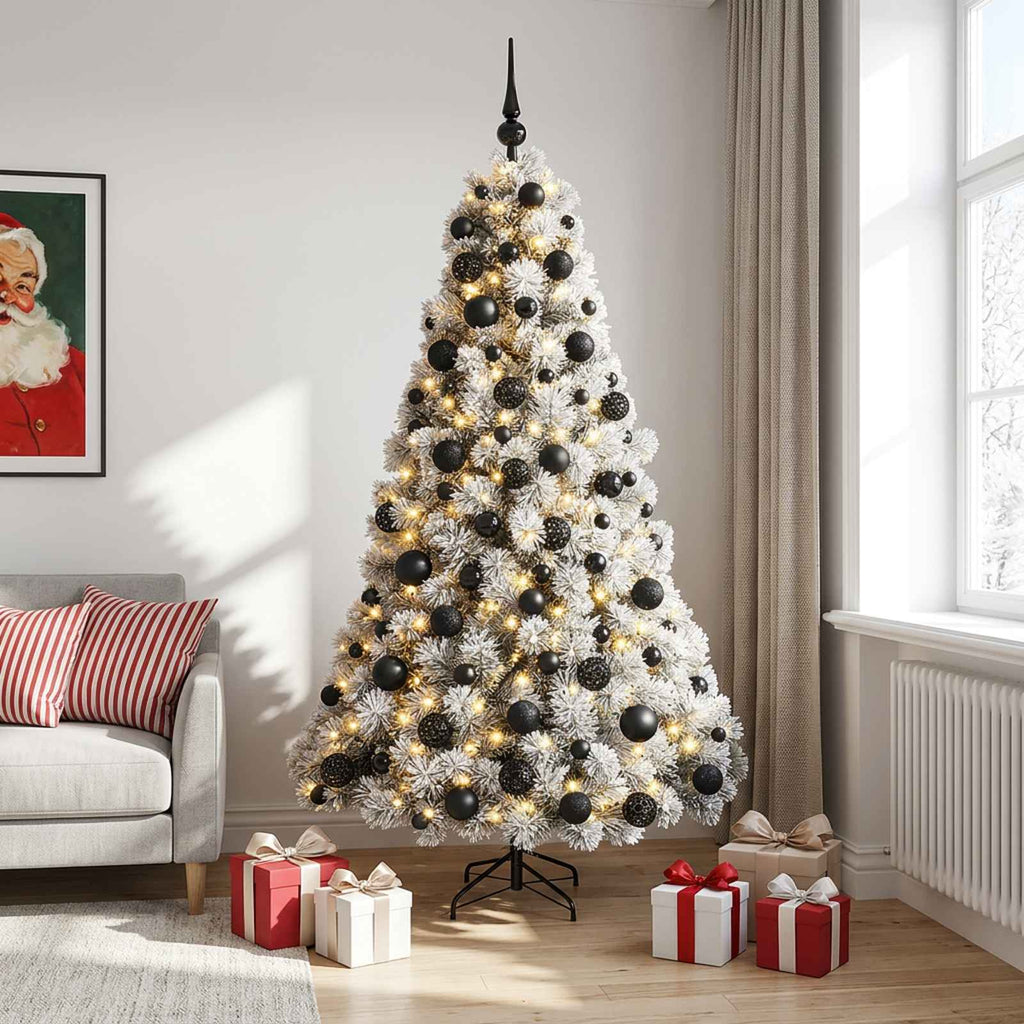 vidaXL Sztuczna choinka z bombką 180 cm 300 LED Ciepła biel
