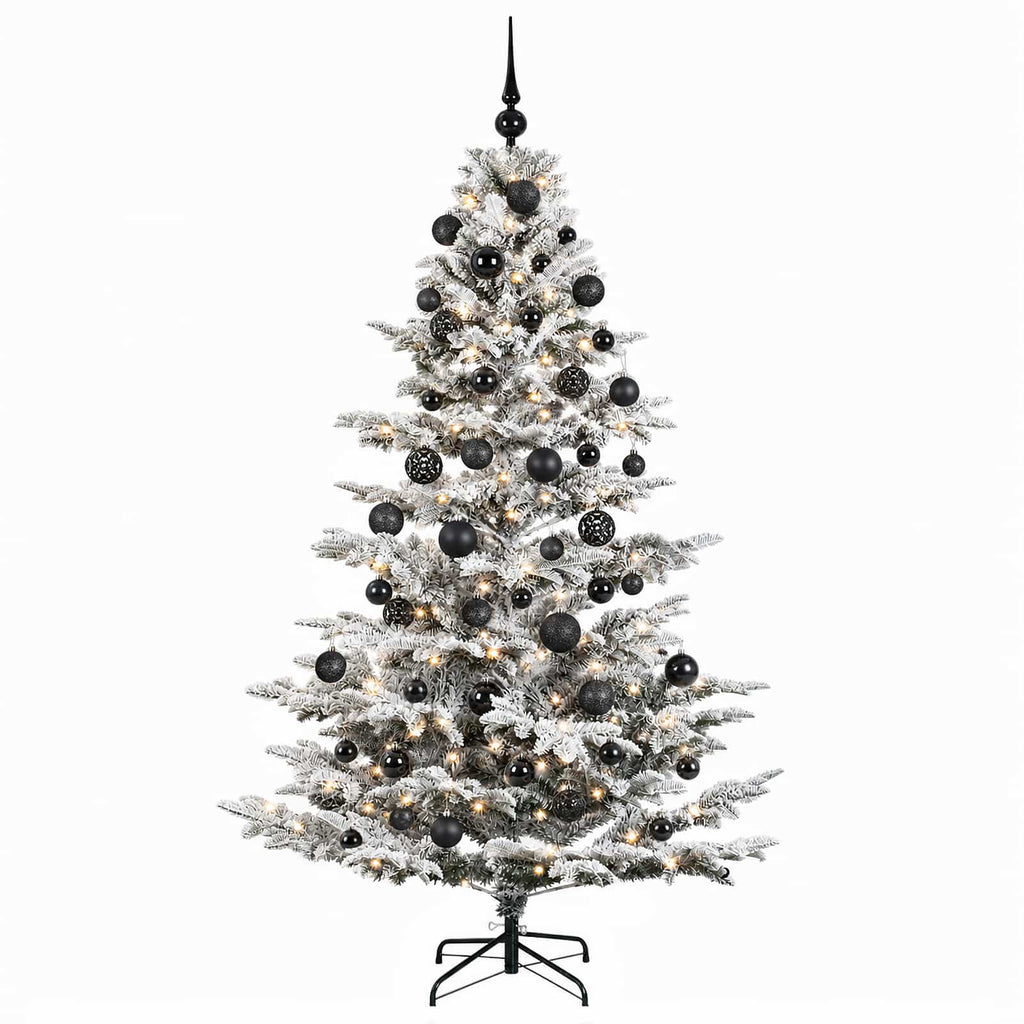 vidaXL Sztuczna choinka z bombką 180 cm 300 LED Ciepła biel PE i PVC