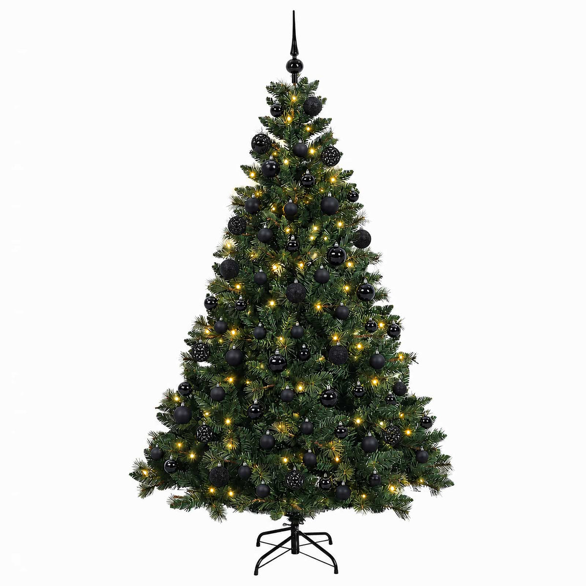 vidaXL Sztuczna choinka z bombkami 240 cm 300 LED Ciepła biel