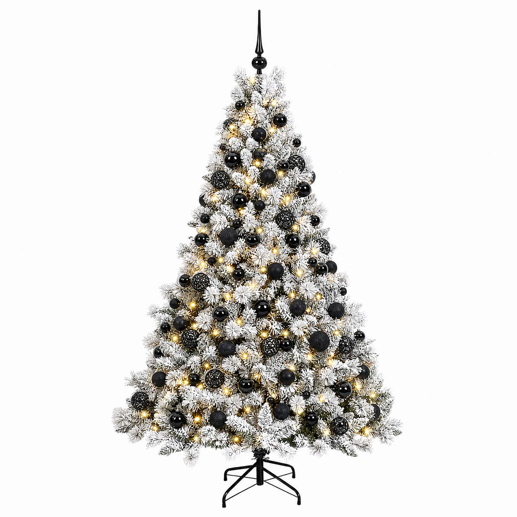 vidaXL Sztuczna choinka z bombkami 240 cm 300 LED Ciepła biel