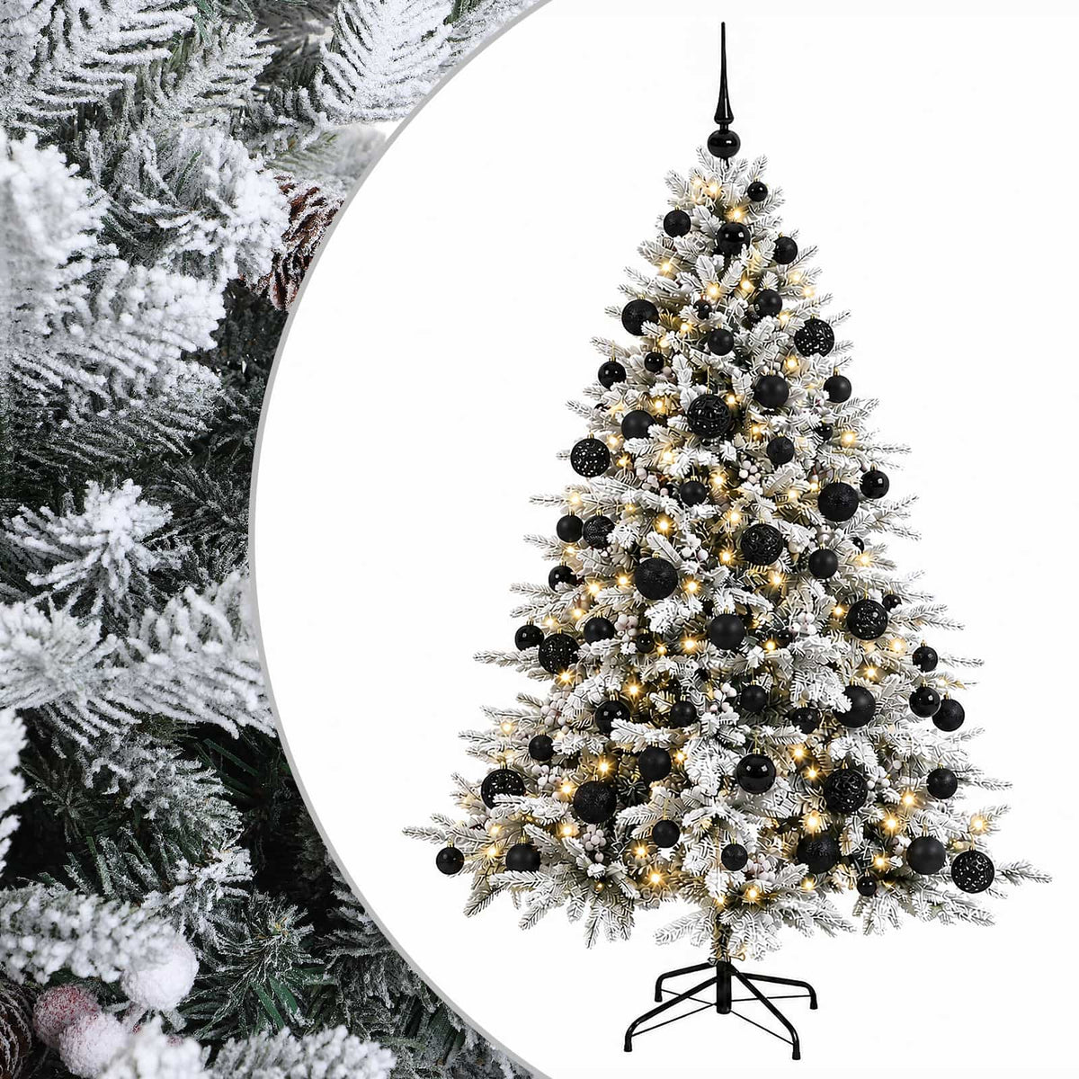vidaXL Sztuczna choinka z bombką 180 cm 300 LED Ciepła biel