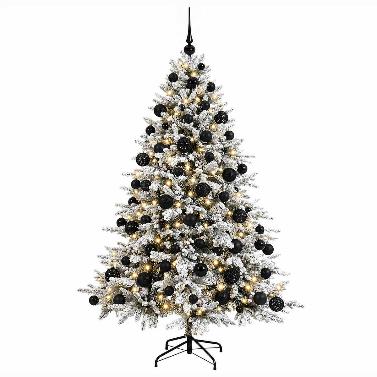 vidaXL Sztuczna choinka z bombką 180 cm 300 LED Ciepła biel