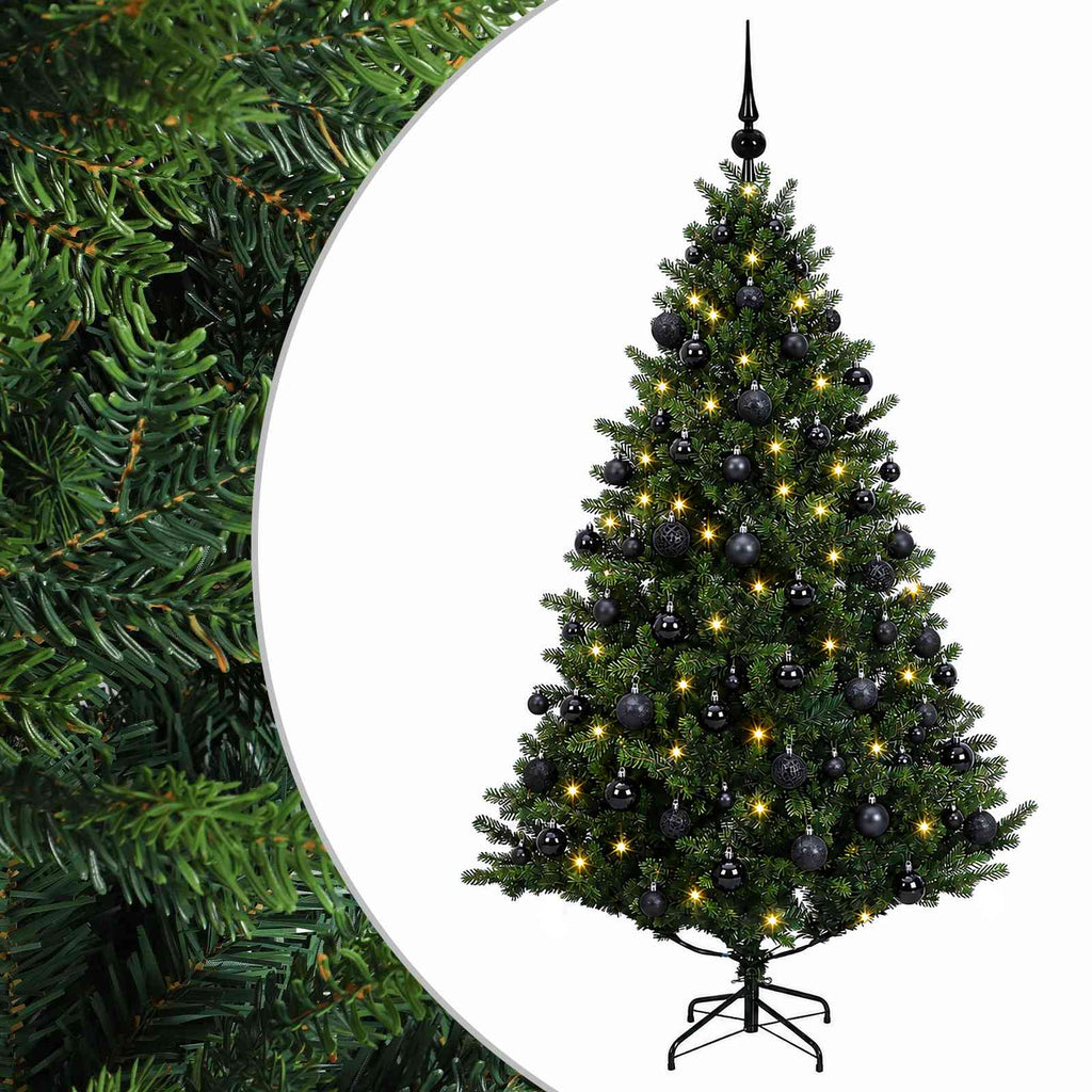 vidaXL Sztuczna choinka z bombką 210 cm 300 LED Ciepła biel