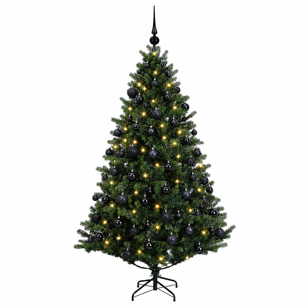 vidaXL Sztuczna choinka z bombką 210 cm 300 LED Ciepła biel