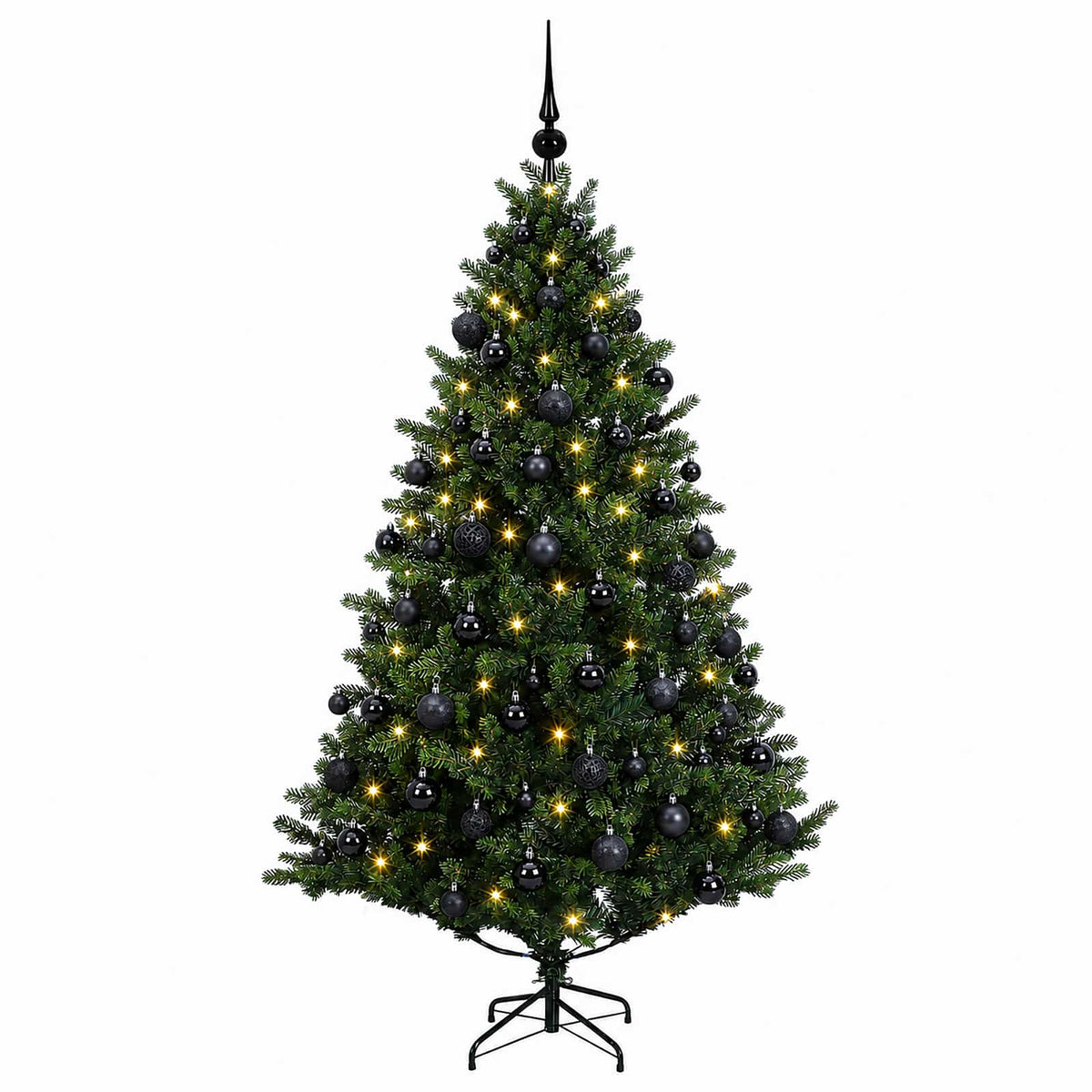 vidaXL Sztuczna choinka z bombką 210 cm 300 LED Ciepła biel
