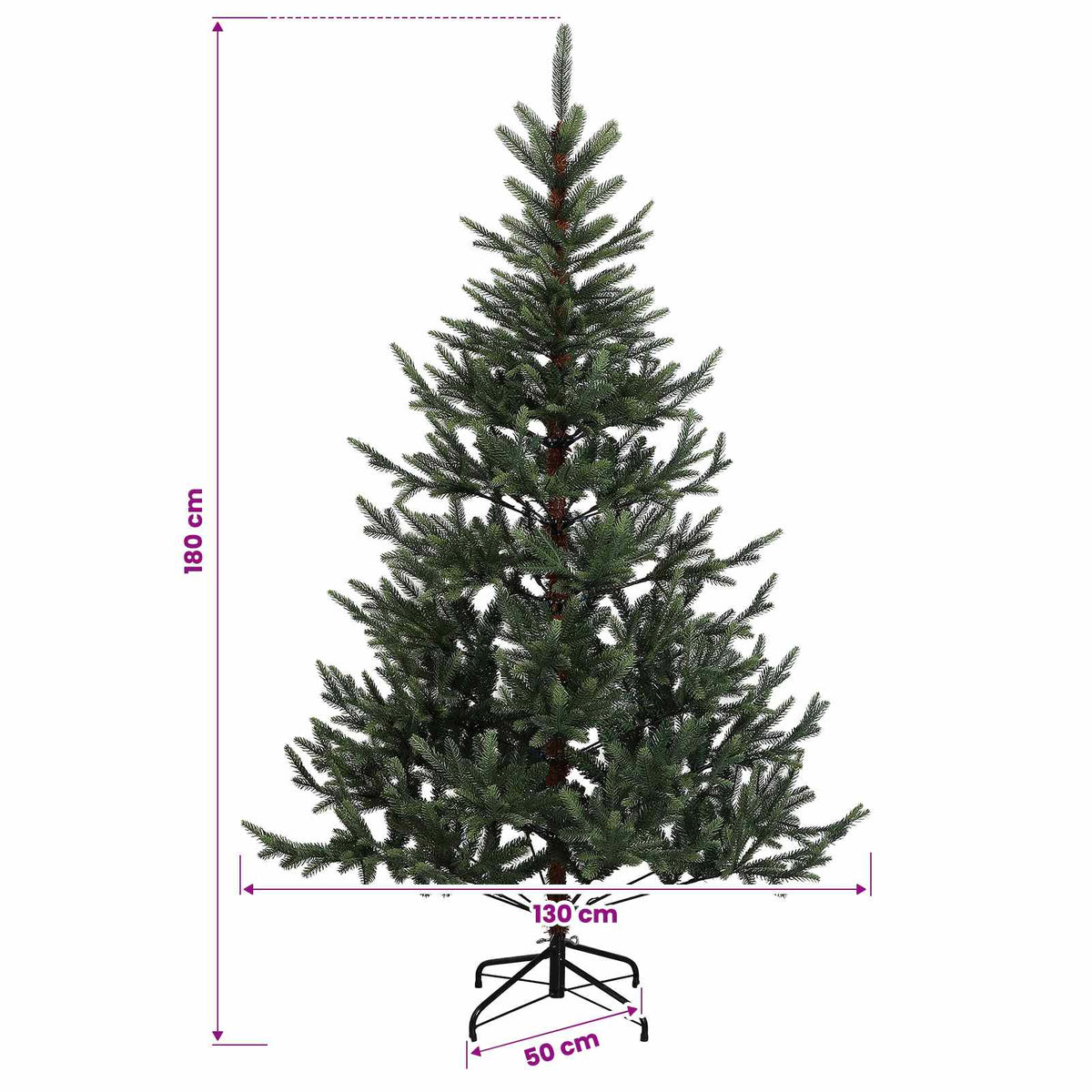 vidaXL Sztuczna choinka z bombką 180 cm 300 LED Ciepła biel