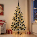 vidaXL Sztuczna choinka z bombką 210 cm 300 LED Ciepła biel