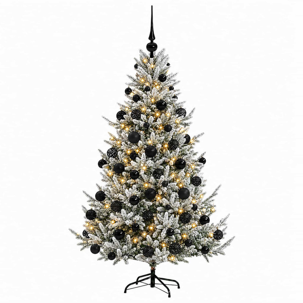 vidaXL Sztuczna choinka z bombką 210 cm 300 LED Ciepła biel