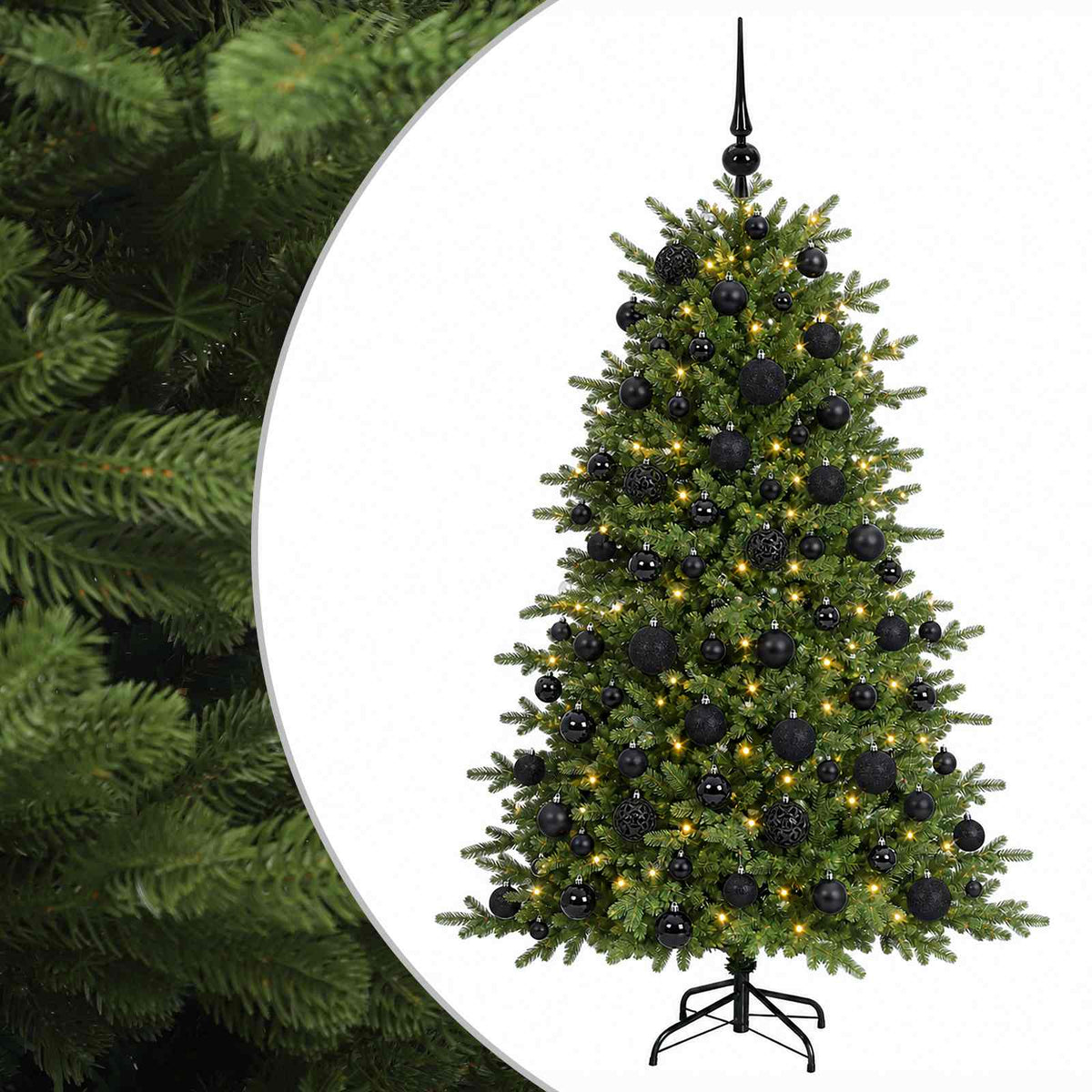 vidaXL Sztuczna choinka z bombką 180 cm 300 LED Ciepła biel