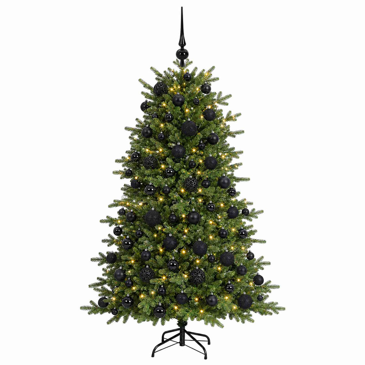 vidaXL Sztuczna choinka z bombką 180 cm 300 LED Ciepła biel