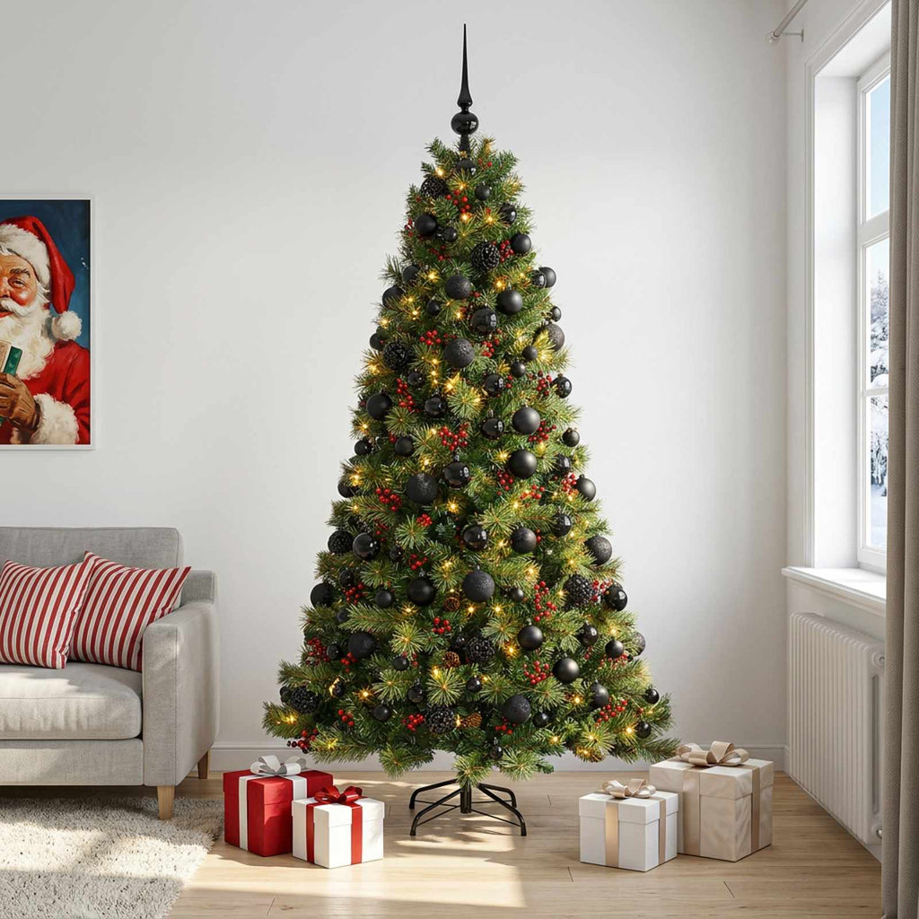 vidaXL Sztuczna choinka z bombką 180 cm 300 LED Ciepła biel